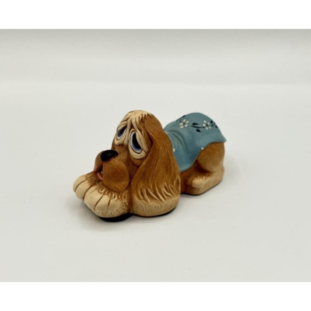 Vintage Pendelfin England Hand Painted Stonecraft "Pooch" Hound Dog Figurine